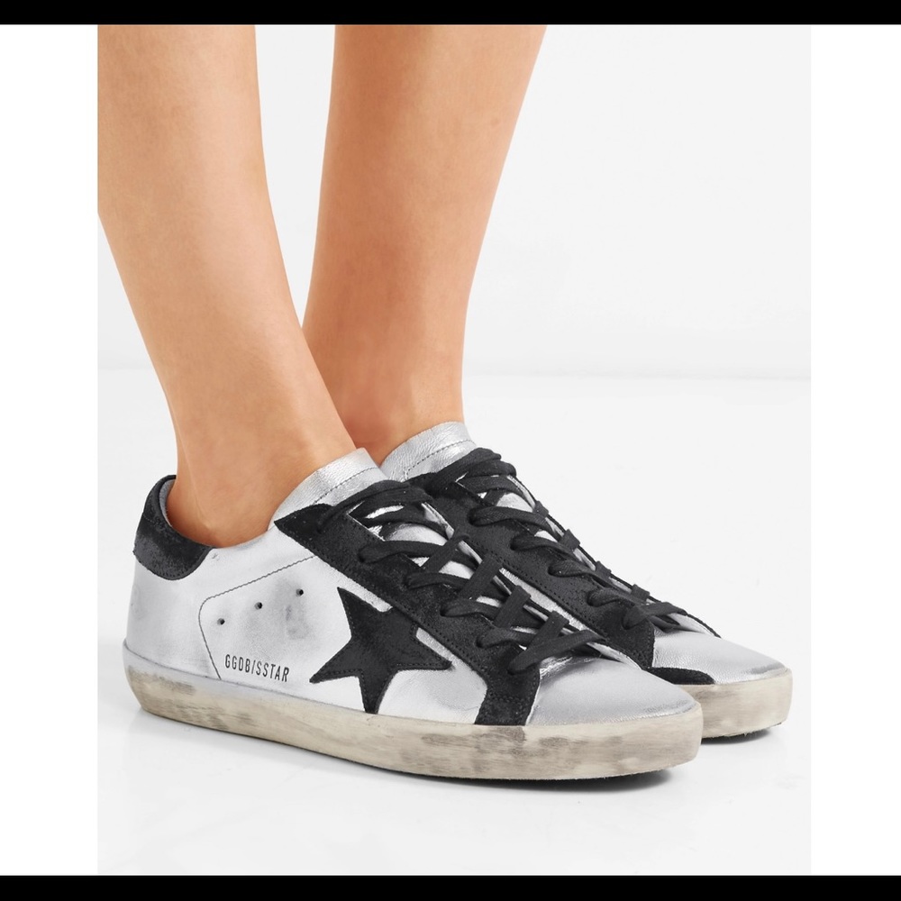 Authentic Golden Goose Superstar Silver 37
